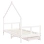 Estructura cama infantil y cajones madera pino blanco 80x160 cm de vidaXL, Cunas y camas para niños - Ref: Foro24-834544, Pre...