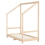 Estructura de cama para niños madera maciza de pino 70x140 cm de vidaXL, Cunas y camas para niños - Ref: Foro24-835706, Preci...