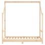 Estructura de cama para niños madera maciza de pino 70x140 cm de vidaXL, Cunas y camas para niños - Ref: Foro24-835706, Preci...