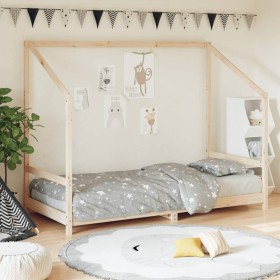 Children's bed frame solid pine wood 90x200 cm by vidaXL, Cribs and beds for children - Ref: Foro24-835703, Price: 95,99 €, D...