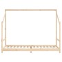 Estructura de cama para niños madera maciza de pino 90x200 cm de vidaXL, Cunas y camas para niños - Ref: Foro24-835703, Preci...