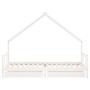 Estructura cama niños con cajones madera pino blanco 90x200 cm de vidaXL, Cunas y camas para niños - Ref: Foro24-834553, Prec...