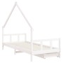 Children's bed frame with white pine wood drawers 90x200 cm by vidaXL, Cribs and beds for children - Ref: Foro24-834553, Pric...