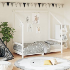 Estructura de cama para niños madera de pino blanco 80x160 cm de vidaXL, Cunas y camas para niños - Ref: Foro24-835710, Preci...