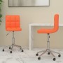 Swivel dining chairs 2 pcs orange synthetic leather by vidaXL, dining chairs - Ref: Foro24-334474, Price: 123,23 €, Discount: %