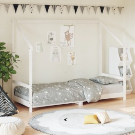 White pine wood children's bed frame 80x200 cm by vidaXL, Cribs and beds for children - Ref: Foro24-835701, Price: 109,99 €, ...