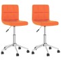 Swivel dining chairs 2 pcs orange synthetic leather by vidaXL, dining chairs - Ref: Foro24-334474, Price: 123,23 €, Discount: %