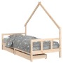 Children's bed frame with pine wood drawers 90x190 cm by vidaXL, Cribs and beds for children - Ref: Foro24-834546, Price: 130...