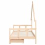 Children's bed frame with pine wood drawers 90x190 cm by vidaXL, Cribs and beds for children - Ref: Foro24-834546, Price: 130...