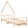 Children's bed frame with pine wood drawers 90x190 cm by vidaXL, Cribs and beds for children - Ref: Foro24-834546, Price: 130...