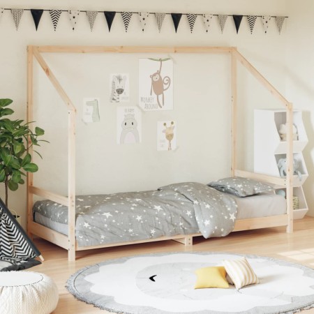 Estructura de cama para niños madera maciza de pino 80x200 cm de vidaXL, Cunas y camas para niños - Ref: Foro24-835700, Preci...