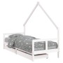 Estructura cama niños con cajones madera pino blanco 80x200 cm de vidaXL, Cunas y camas para niños - Ref: Foro24-834550, Prec...