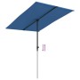 Garden umbrella with light blue aluminum pole 2x1.5 m by vidaXL, Umbrellas - Ref: Foro24-47343, Price: 44,15 €, Discount: %