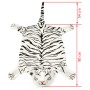 White 144 cm tiger plush carpet by vidaXL, Rugs - Ref: Foro24-80169, Price: 31,44 €, Discount: %