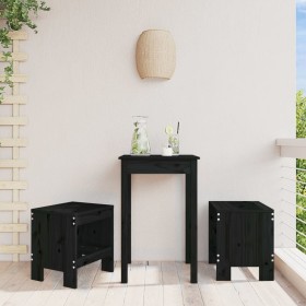 Garden stools 2 pcs solid black pine wood 40x36x45 cm by vidaXL, Garden chairs - Ref: Foro24-825342, Price: 86,99 €, Discount: %