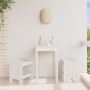 Garden stools 2 pcs solid white pine wood 40x36x45 cm by vidaXL, Garden chairs - Ref: Foro24-825339, Price: 84,46 €, Discount: %