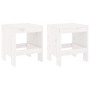 Garden stools 2 pcs solid white pine wood 40x36x45 cm by vidaXL, Garden chairs - Ref: Foro24-825339, Price: 84,46 €, Discount: %