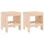 Garden stools 2 units solid pine wood 40x36x45 cm by vidaXL, Garden chairs - Ref: Foro24-825338, Price: 75,13 €, Discount: %