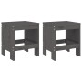 Garden stools 2 pcs solid pine wood gray 40x36x45 cm by vidaXL, Garden chairs - Ref: Foro24-825340, Price: 86,66 €, Discount: %