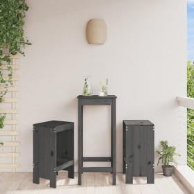 Kitchen stools 2 pcs solid pine wood gray 40x36x75 cm by vidaXL, Garden chairs - Ref: Foro24-825347, Price: 109,99 €, Discoun...