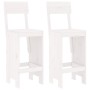 Kitchen stools 2 pcs white pine wood 40x48.5x115.5 cm by vidaXL, Garden chairs - Ref: Foro24-825360, Price: 130,06 €, Discoun...