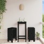 Kitchen stools 2 pcs solid black pine wood 40x36x75 cm by vidaXL, Garden chairs - Ref: Foro24-825349, Price: 109,40 €, Discou...