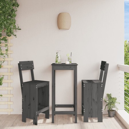 Küchenhocker 2 Stück graues Kiefernholz 40x48,5x115,5 cm von vidaXL, Gartenstühle - Ref: Foro24-825361, Preis: 130,06 €, Raba...