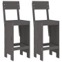 Kitchen stools 2 pcs gray pine wood 40x48.5x115.5 cm by vidaXL, Garden chairs - Ref: Foro24-825361, Price: 130,06 €, Discount: %