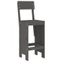 Kitchen stools 2 pcs gray pine wood 40x48.5x115.5 cm by vidaXL, Garden chairs - Ref: Foro24-825361, Price: 130,06 €, Discount: %