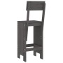 Kitchen stools 2 pcs gray pine wood 40x48.5x115.5 cm by vidaXL, Garden chairs - Ref: Foro24-825361, Price: 130,06 €, Discount: %