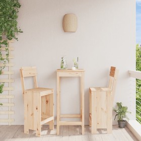 Kitchen stools 2 units solid pine wood 40x48.5x115.5 cm by vidaXL, Garden chairs - Ref: Foro24-825359, Price: 114,99 €, Disco...