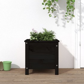 Jardinera madera maciza de pino negro 40x40x39 cm de vidaXL, Maceteros y jardineras - Ref: Foro24-825251, Precio: 55,99 €, De...