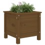 Solid honey brown pine wood planter 40x40x39 cm by vidaXL, Pots and planters - Ref: Foro24-825250, Price: 59,36 €, Discount: %