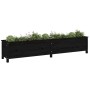 Arriate elevado de jardín madera de pino negro 199,5x40x39 cm de vidaXL, Maceteros y jardineras - Ref: Foro24-825272, Precio:...