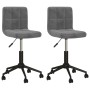 Swivel dining chairs 2 units dark gray velvet by vidaXL, dining chairs - Ref: Foro24-334492, Price: 95,24 €, Discount: %