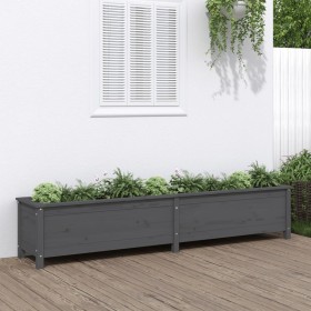 Raised garden bed solid gray pine wood 199.5x40x39cm by vidaXL, Pots and planters - Ref: Foro24-825270, Price: 156,99 €, Disc...