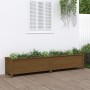 Raised garden bed pine wood honey brown 199.5x40x39cm by vidaXL, Pots and planters - Ref: Foro24-825271, Price: 148,06 €, Dis...