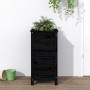 Solid black pine wood planter 40x40x78 cm by vidaXL, Pots and planters - Ref: Foro24-825279, Price: 77,99 €, Discount: %