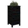 Solid black pine wood planter 40x40x78 cm by vidaXL, Pots and planters - Ref: Foro24-825279, Price: 77,99 €, Discount: %