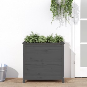 Solid gray pine wood planter 82.5x40x78 cm by vidaXL, Pots and planters - Ref: Foro24-825284, Price: 86,25 €, Discount: %