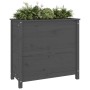 Solid gray pine wood planter 82.5x40x78 cm by vidaXL, Pots and planters - Ref: Foro24-825284, Price: 86,32 €, Discount: %