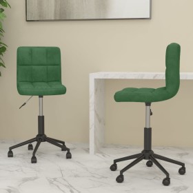 Swivel dining chairs 2 units dark green velvet by vidaXL, dining chairs - Ref: Foro24-334494, Price: 95,99 €, Discount: %