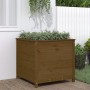 Solid pine wood planter in honey brown color, 82.5x82.5x78 cm. by vidaXL, Pots and planters - Ref: Foro24-825306, Price: 116,...