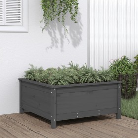 Jardinera madera maciza de pino gris 82,5x82,5x39 cm de vidaXL, Maceteros y jardineras - Ref: Foro24-825298, Precio: 105,14 €...