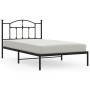 Estructura de cama con cabecero metal negro 107x203 cm de vidaXL, Camas y somieres - Ref: Foro24-353435, Precio: 82,73 €, Des...