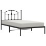 Estructura de cama con cabecero metal negro 107x203 cm de vidaXL, Camas y somieres - Ref: Foro24-353435, Precio: 82,73 €, Des...