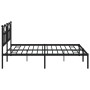 Bed frame with black metal headboard 200x200 cm by vidaXL, Beds and slatted bases - Ref: Foro24-353446, Price: 131,64 €, Disc...