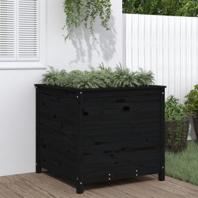 Solid black pine wood planter 82.5x82.5x78 cm by vidaXL, Pots and planters - Ref: Foro24-825307, Price: 157,99 €, Discount: %