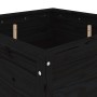 Solid black pine wood planter 82.5x82.5x78 cm by vidaXL, Pots and planters - Ref: Foro24-825307, Price: 153,08 €, Discount: %