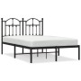 Estructura de cama con cabecero metal negro 120x190 cm de vidaXL, Camas y somieres - Ref: Foro24-353436, Precio: 115,29 €, De...